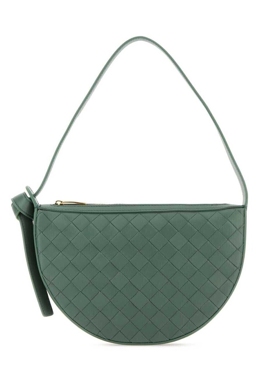 Bottega Veneta Sardine Crescent Shoulder Bag Leather Green